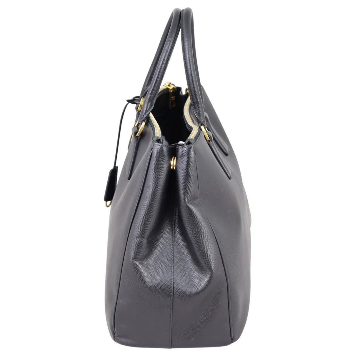 Prada Saffiano Lux Galleria Double Zip Tote Large Side
