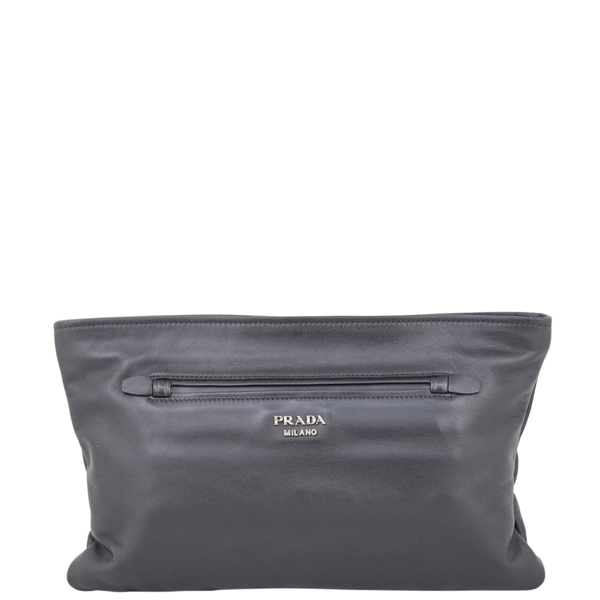 Prada Soft Calf Large Clutch Front