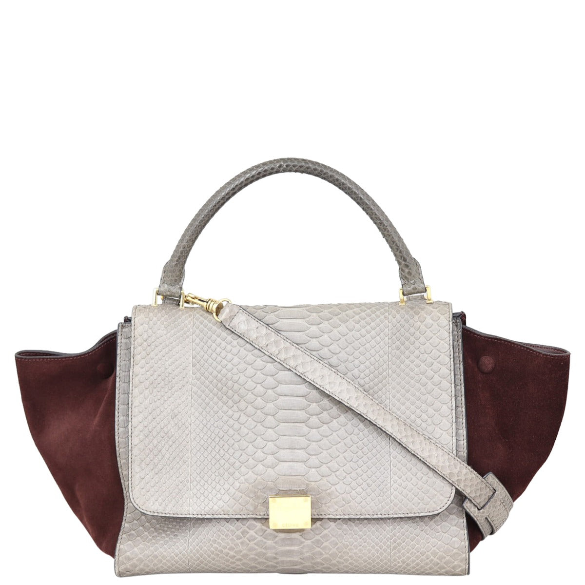 Celine Trapeze Medium Python Front

