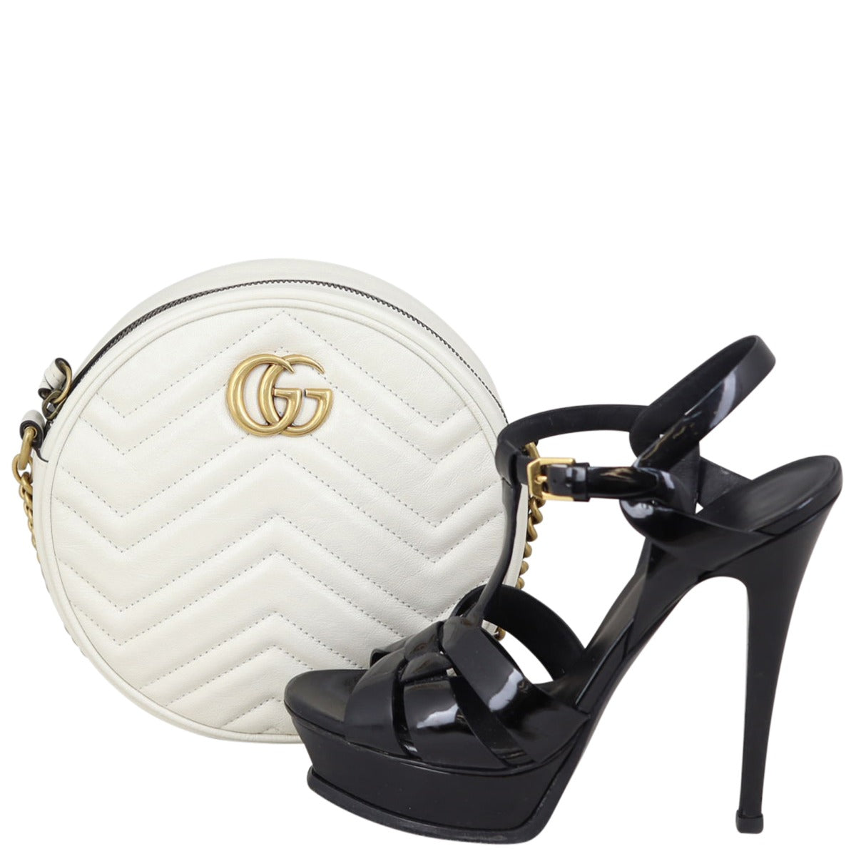 Gucci GG Marmont Round Chain Shoulder Bag Shoe
