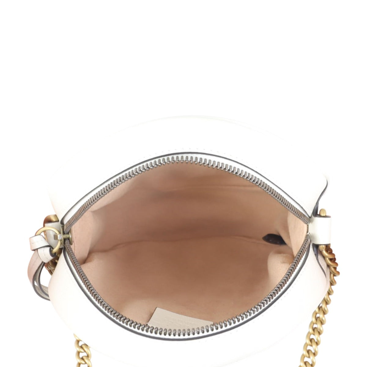 Gucci GG Marmont Round Chain Shoulder Bag Whole interior

