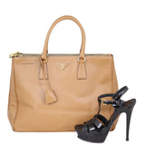 Prada Saffiano Lux Galleria Double Zip Tote Large Shoe
