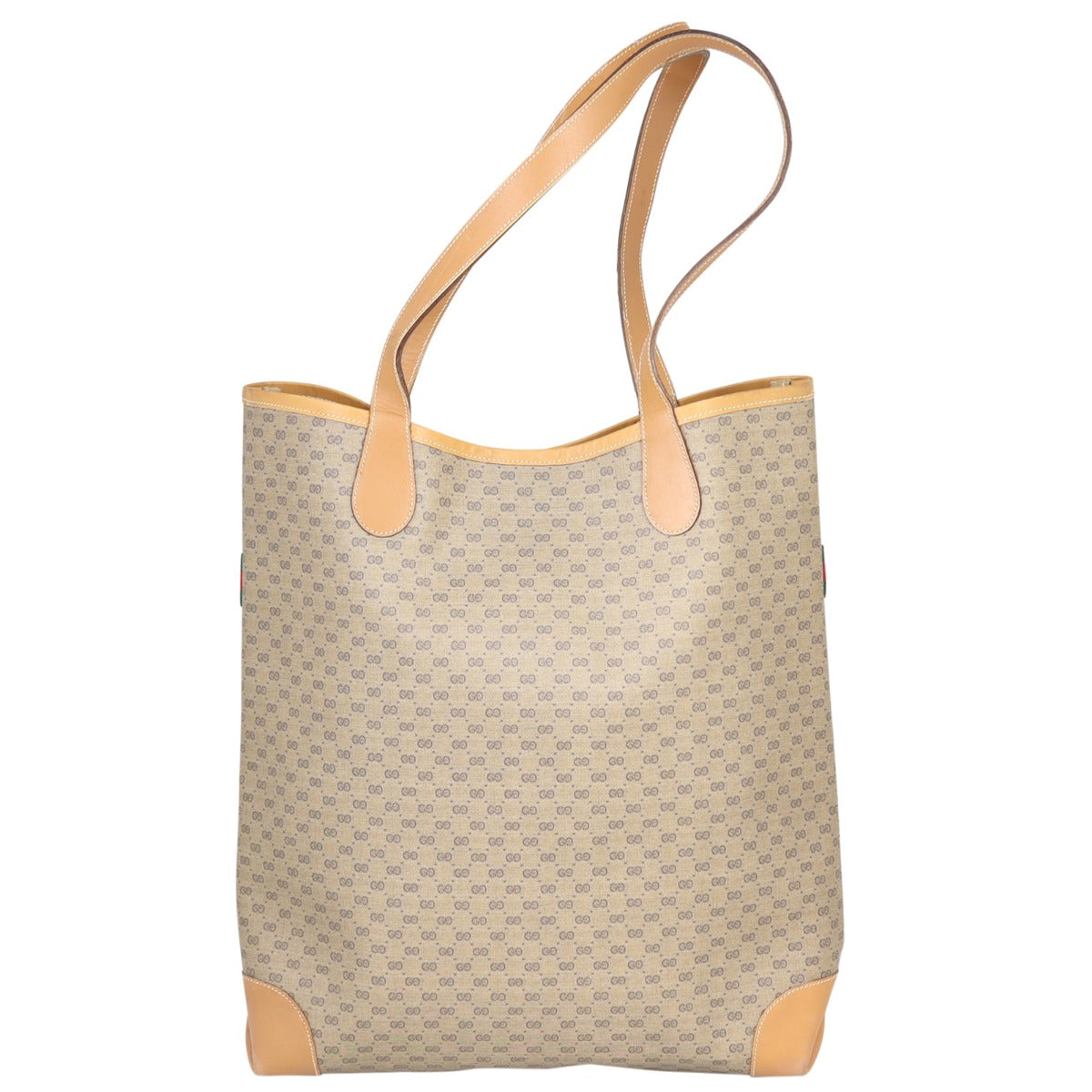 Gucci GG Web Sherry Line Tote Back
