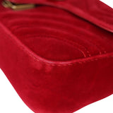 Gucci GG Marmont Velvet Mini Shoulder Bag Corner
