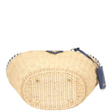 Prada Wicker and Striped Canvas Tote Base
