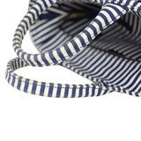 Prada Wicker and Striped Canvas Tote Corner
