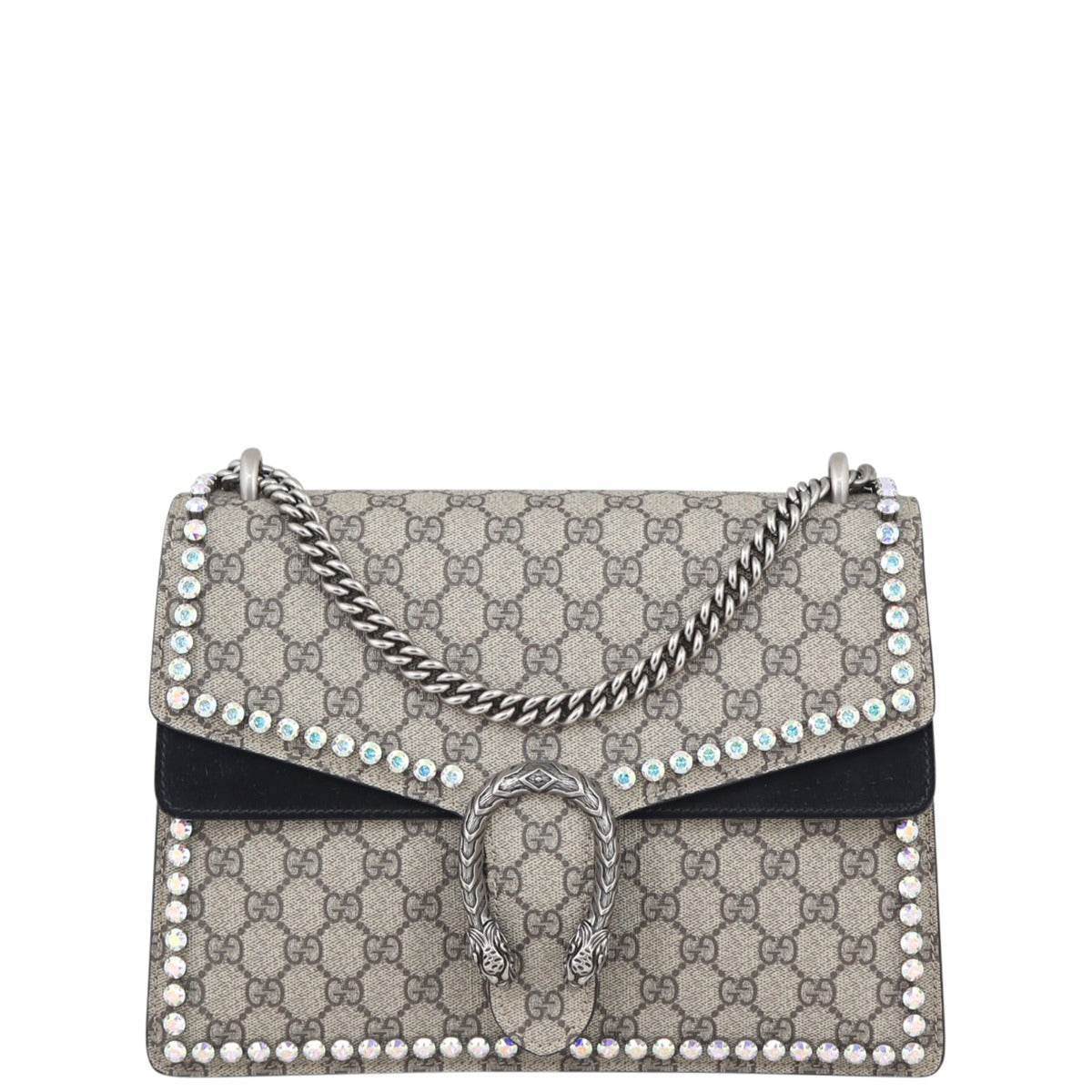 Gucci Dionysus Crystal Embellished Medium Shoulder Bag Front
