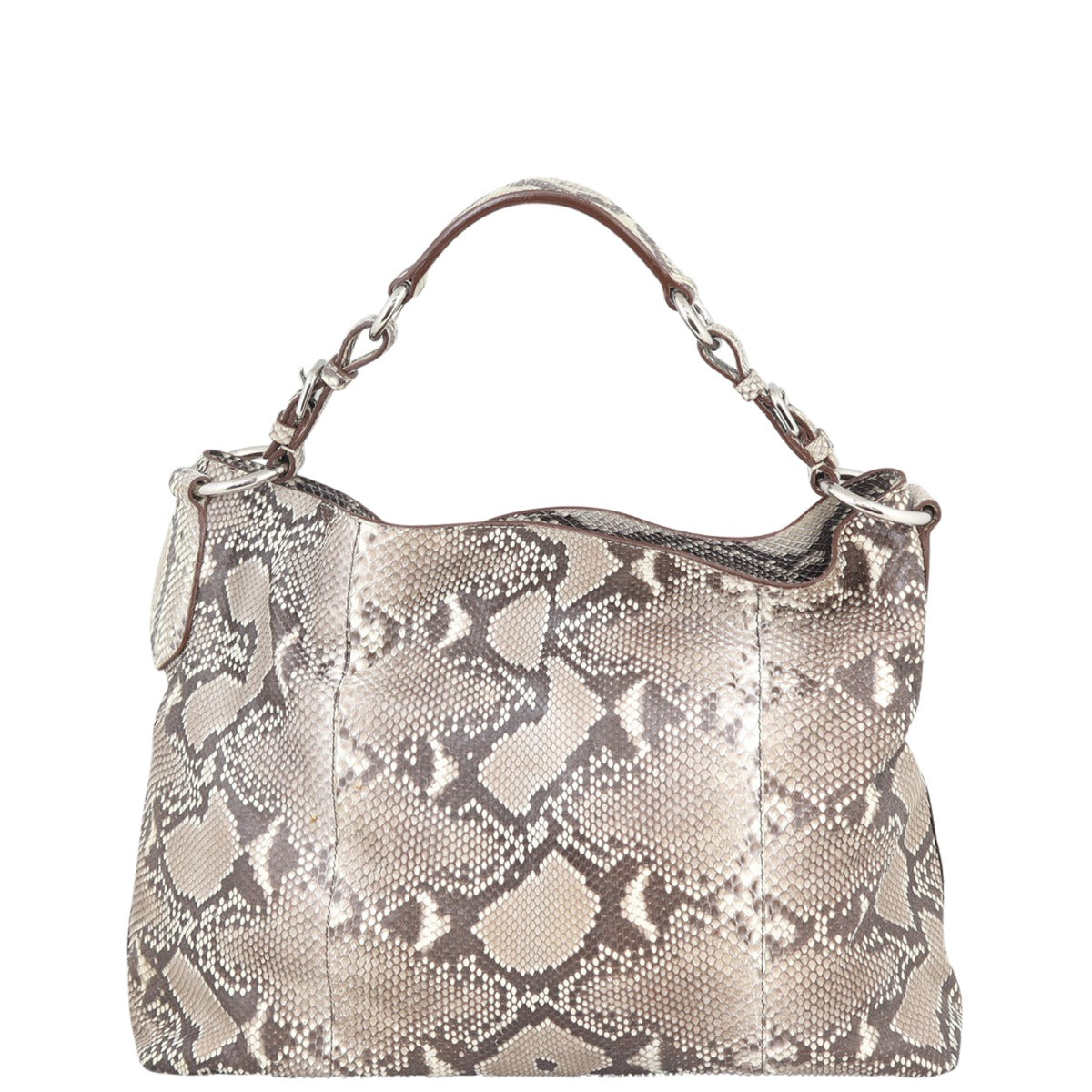 Prada Python Logo Hobo Back
