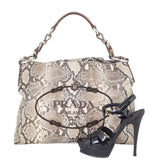 Prada Python Logo Hobo Shoe

