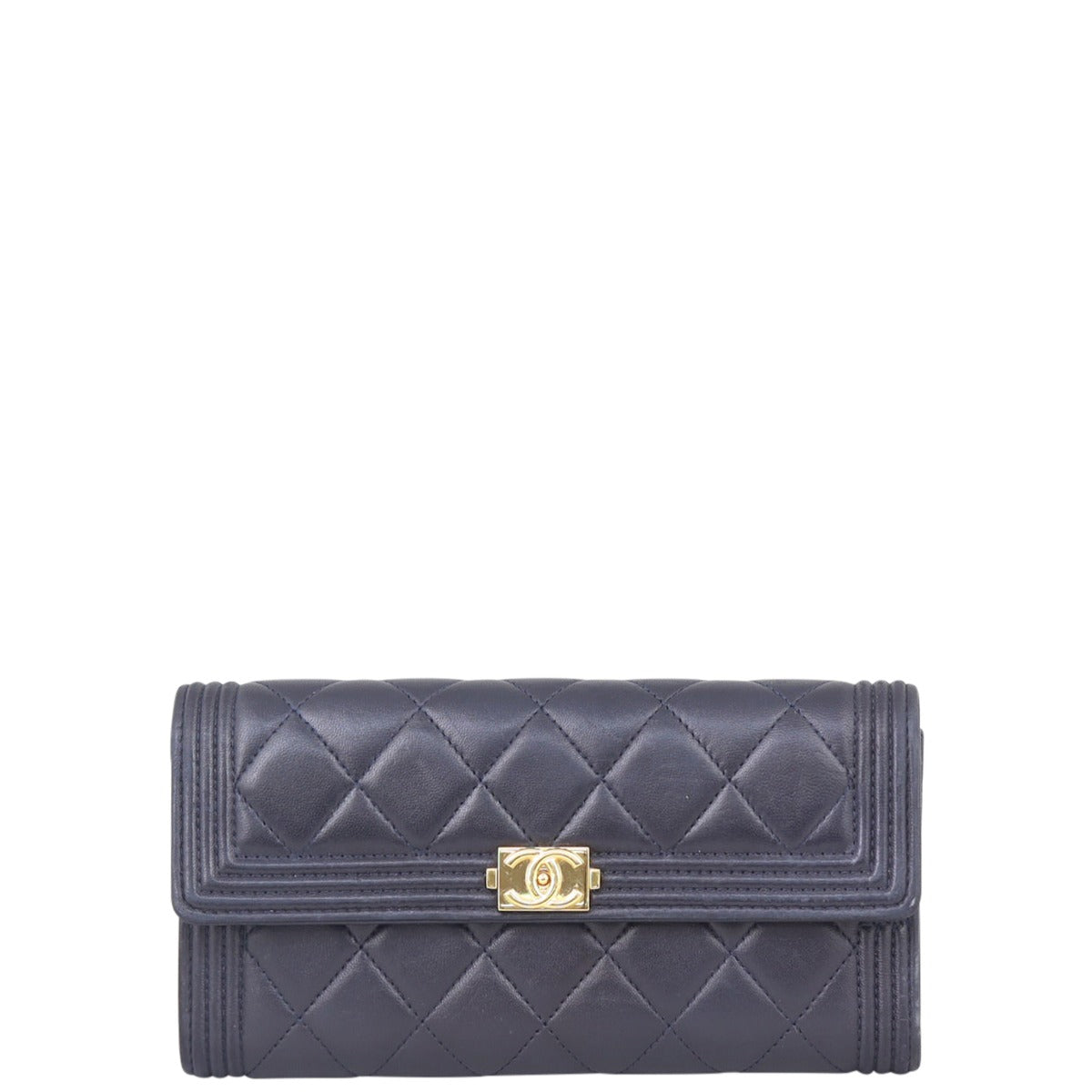 Chanel Boy Long Flap Wallet Front
