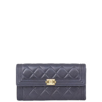 Chanel Boy Long Flap Wallet Front
