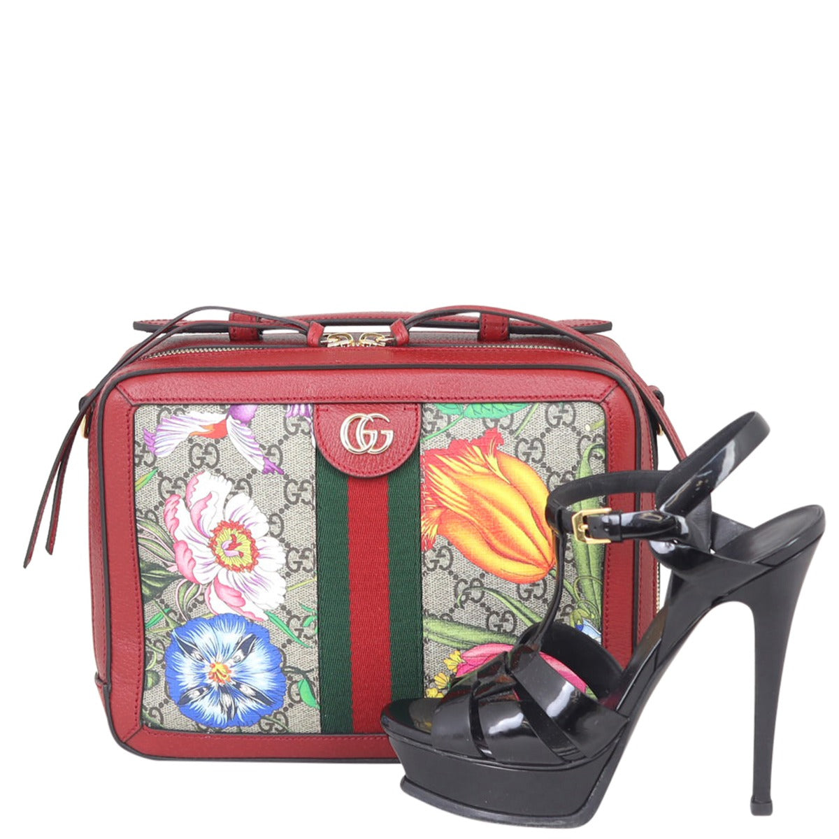 Gucci Flora GG Supreme Ophidia Small Shoulder Bag Shoe
