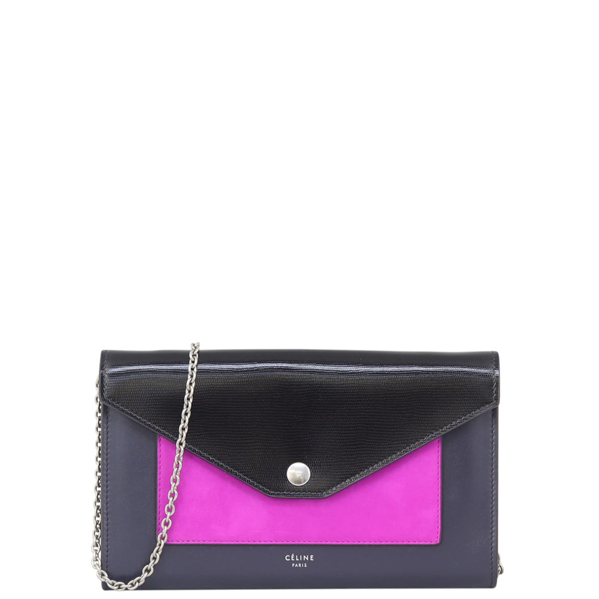 Celine Pocket Envelope Wallet On Chain Large Front
