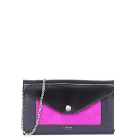 Celine Pocket Envelope Wallet On Chain Large Front
