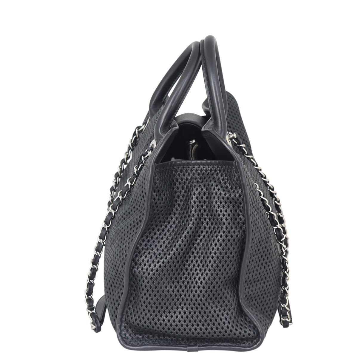 Chanel Up In The Air Shopping Tote Side
