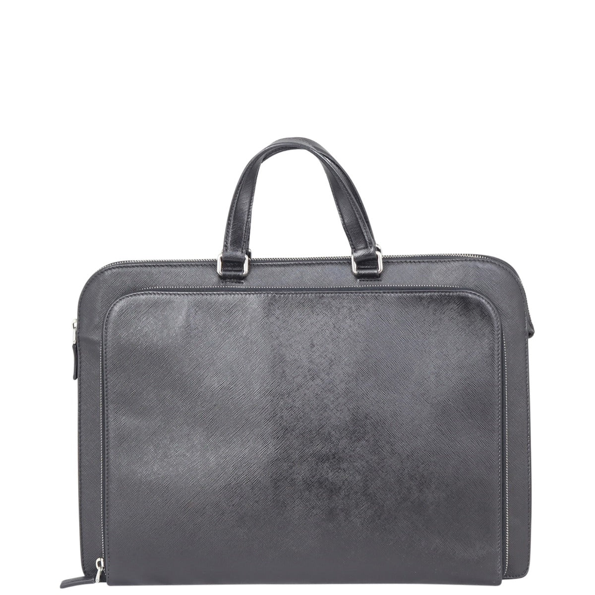 Prada Saffiano Lux Briefcase Front
