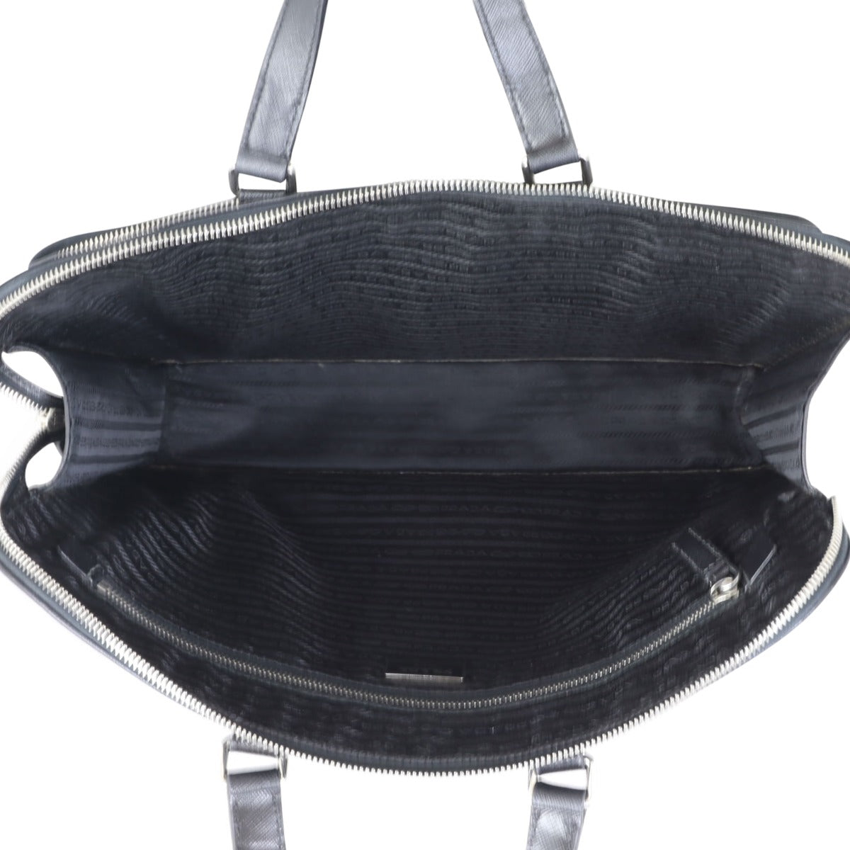 Prada Saffiano Lux Briefcase Whole interior
