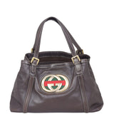 Gucci Leather Britt Medium Tote Front
