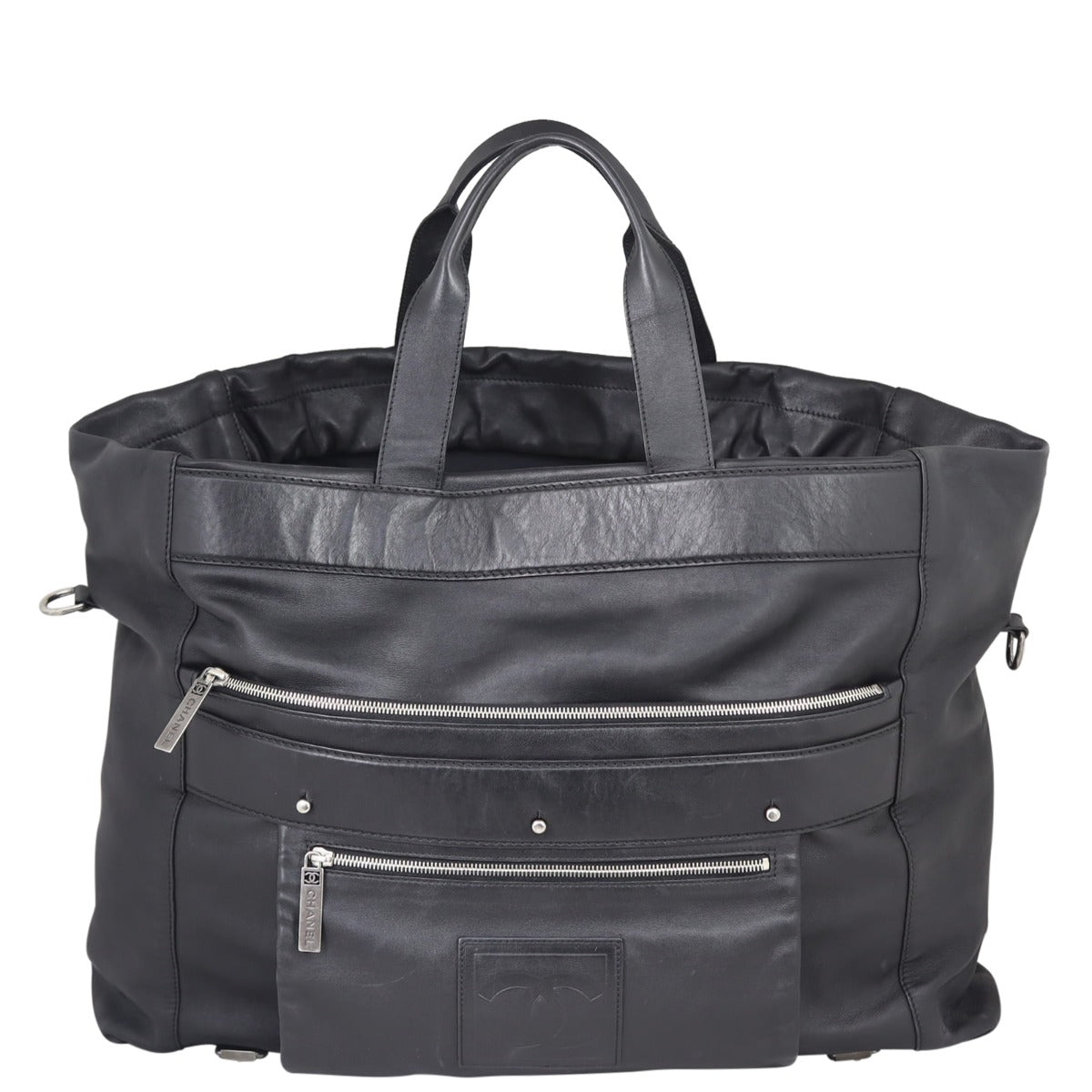 Chanel Weekender Satchel Bag Front
