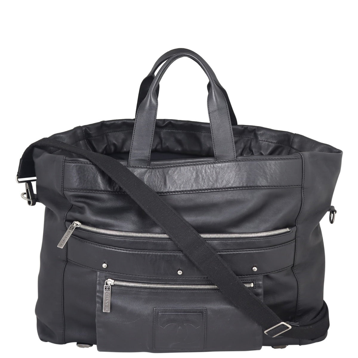 Chanel Weekender Satchel Bag Front
