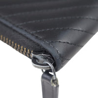 Chanel Chevron Zipped Coin Purse Corner
