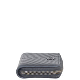 Chanel Chevron Zipped Coin Purse Side
