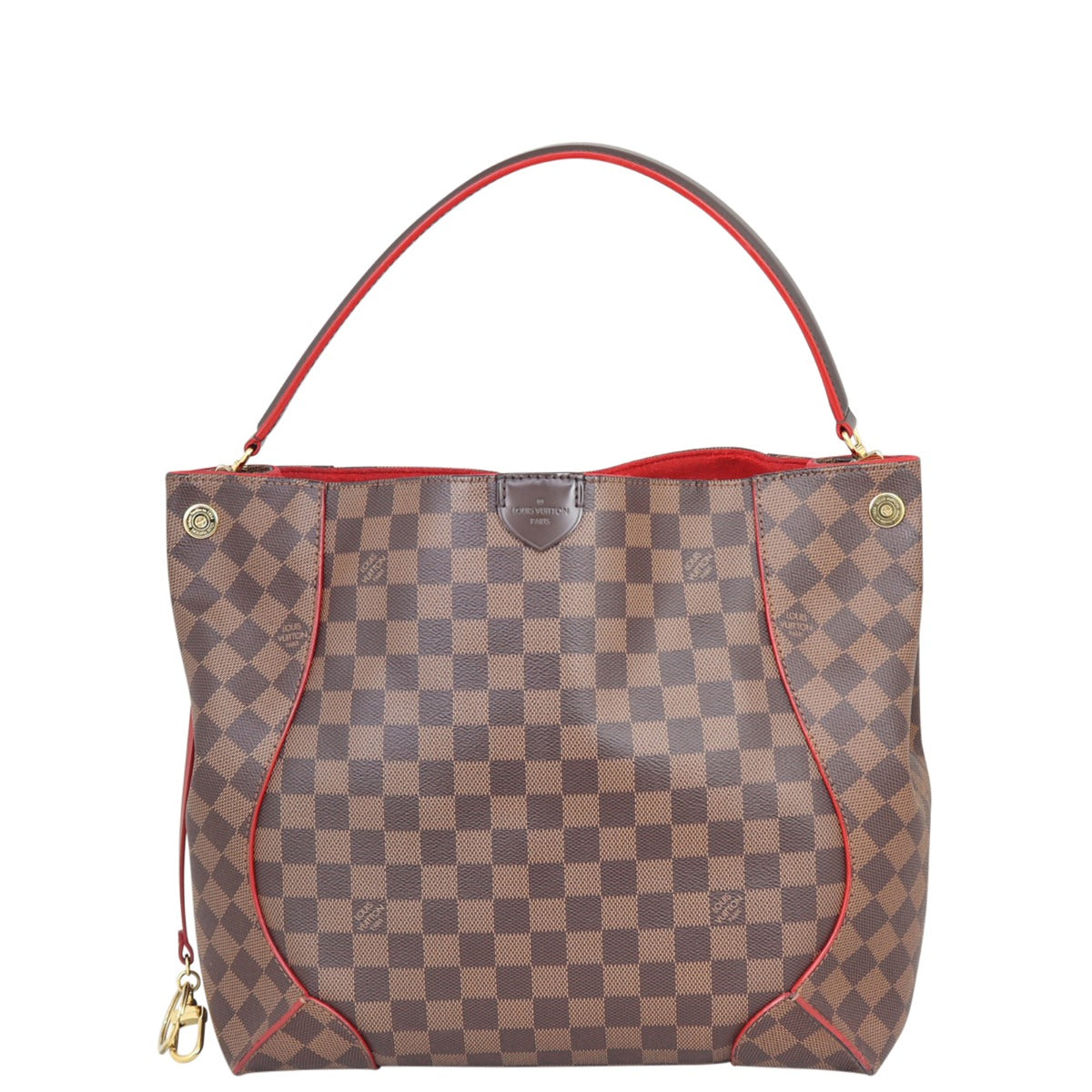 Louis Vuitton Caissa Hobo Damier Ebene Front
