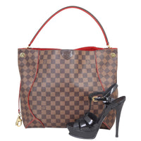Louis Vuitton Caissa Hobo Damier Ebene Shoe
