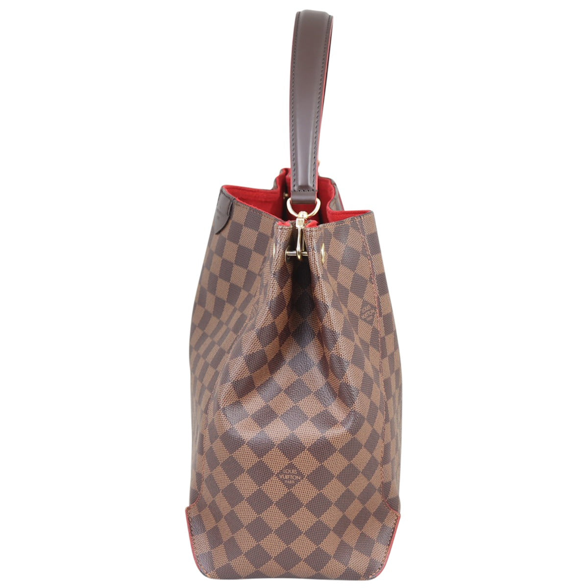 Louis Vuitton Caissa Hobo Damier Ebene Side
