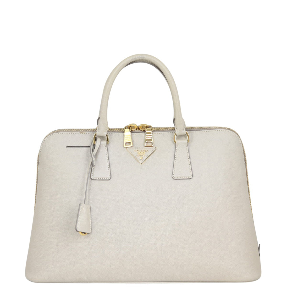 Prada Saffiano Lux Bauletto Tote Front
