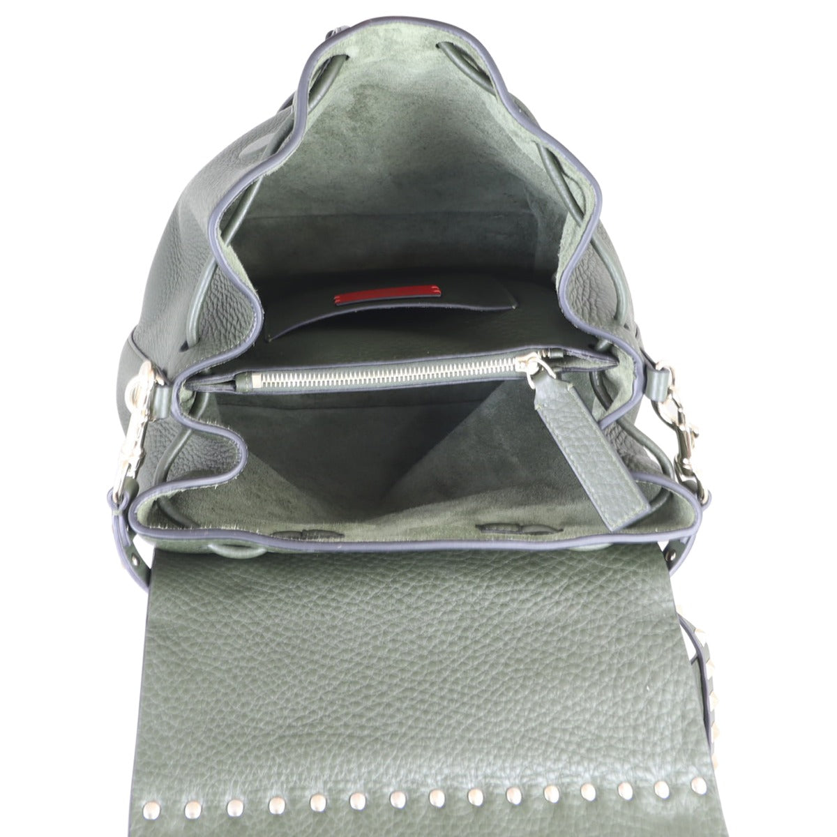 Valentino Rockstud Grainy Calfskin Backpack Whole interior
