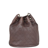 Chanel Vintage Drawstring Bucket Bag Back
