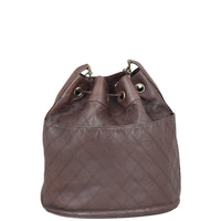 Chanel Vintage Drawstring Bucket Bag Back
