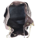 Chanel Vintage Drawstring Bucket Bag Whole interior
