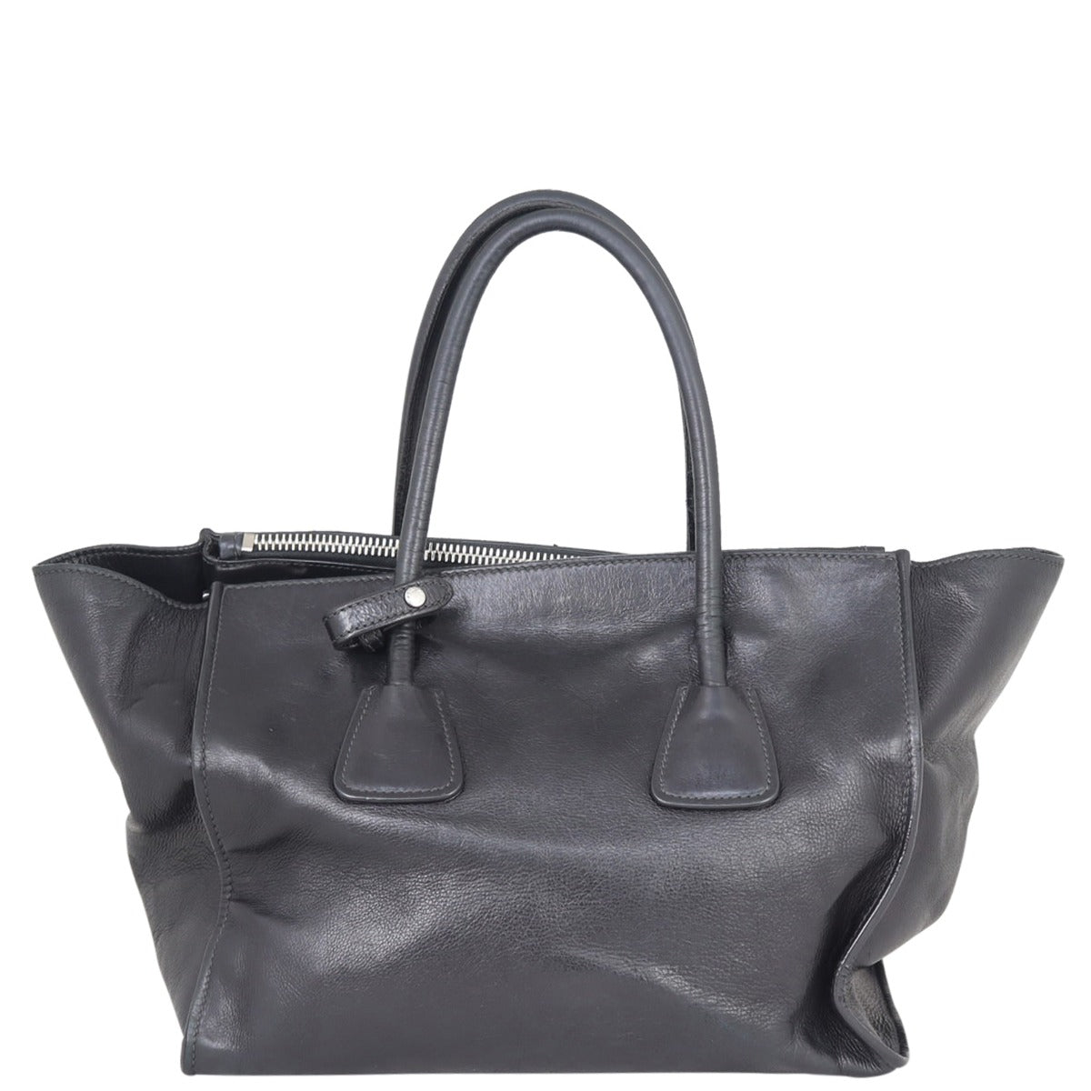 Prada Twin Pocket Glace Calfskin Tote Back

