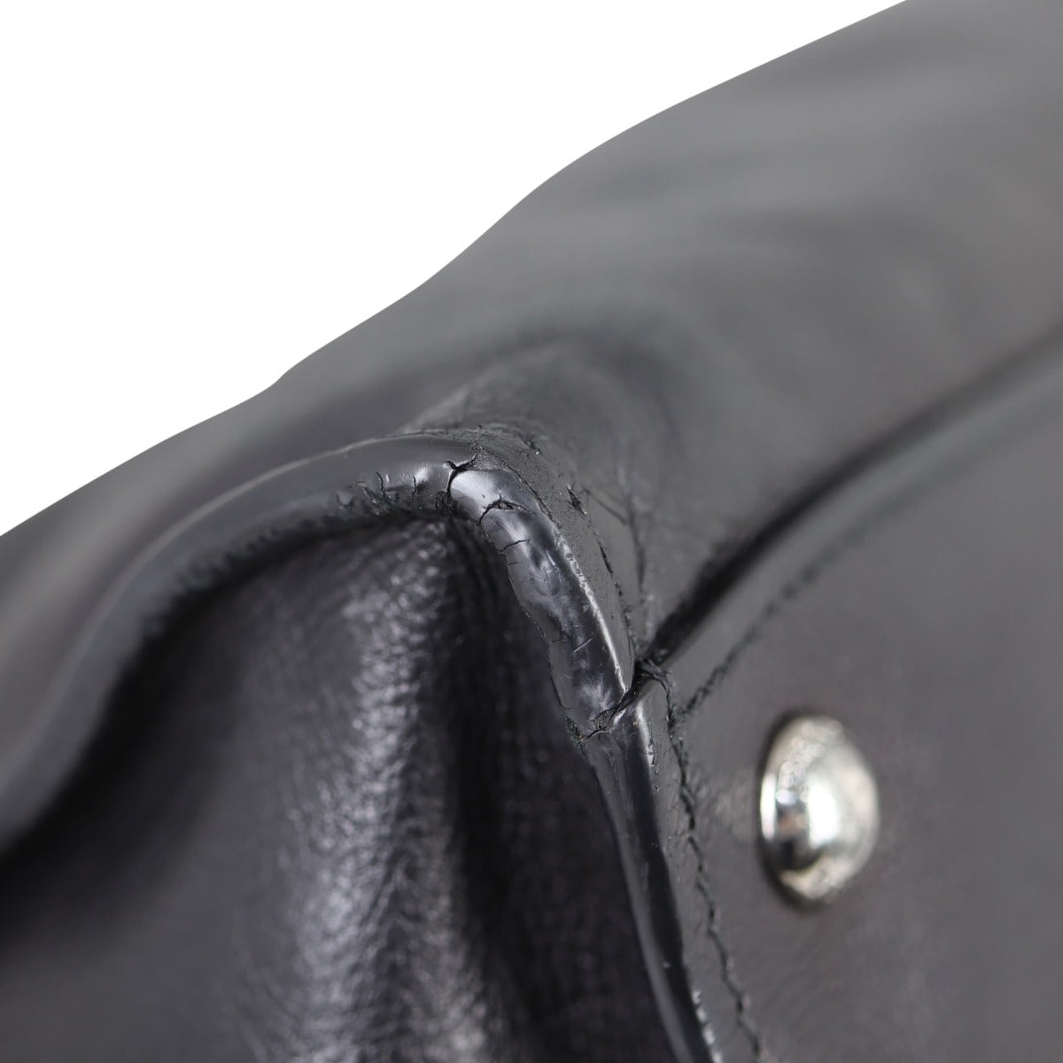 Prada Twin Pocket Glace Calfskin Tote Corner
