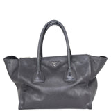 Prada Twin Pocket Glace Calfskin Tote Front
