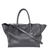 Prada Twin Pocket Glace Calfskin Tote Front
