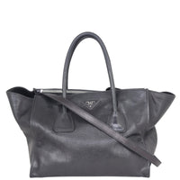 Prada Twin Pocket Glace Calfskin Tote Front
