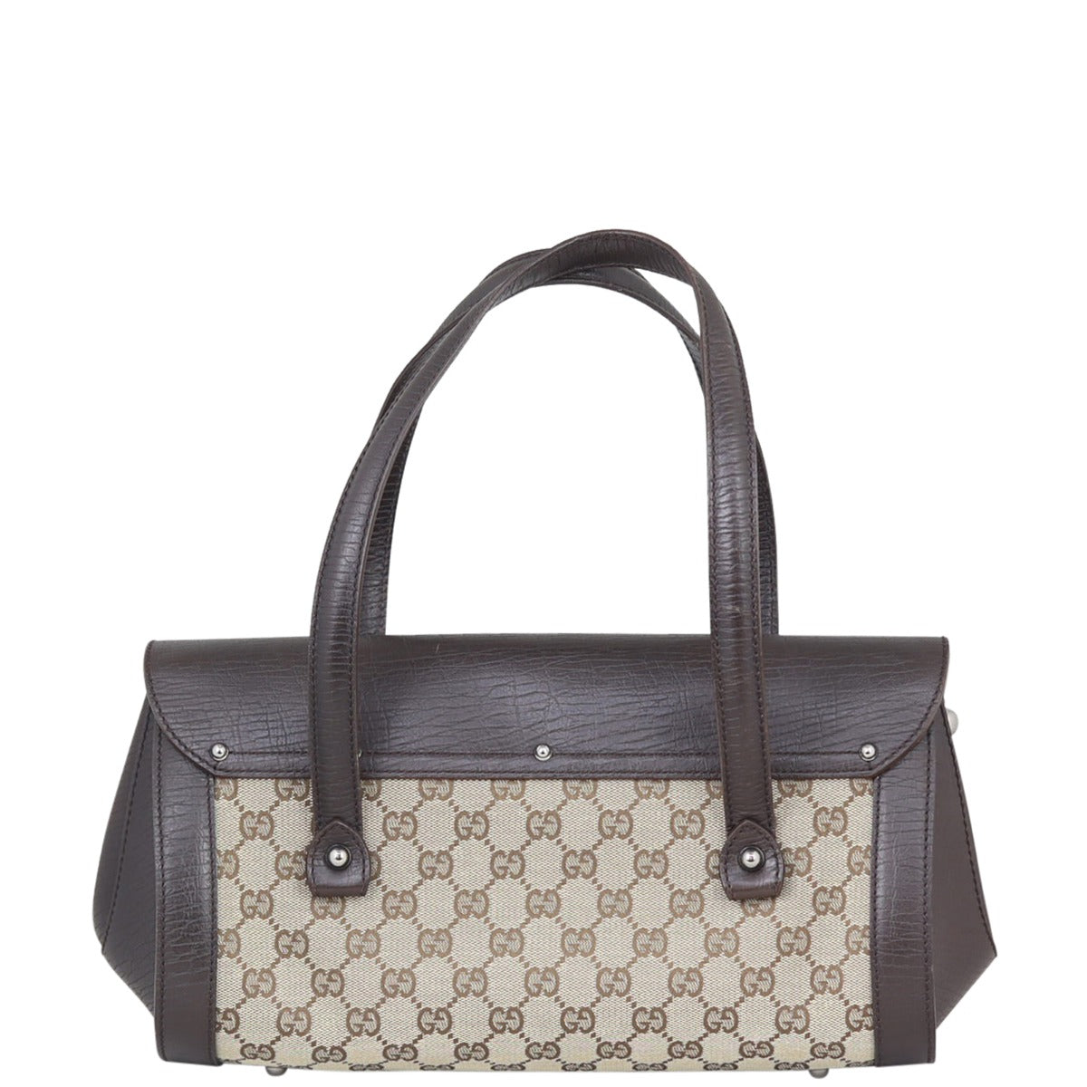 Gucci GG Canvas Bamboo Bullet Bag Back
