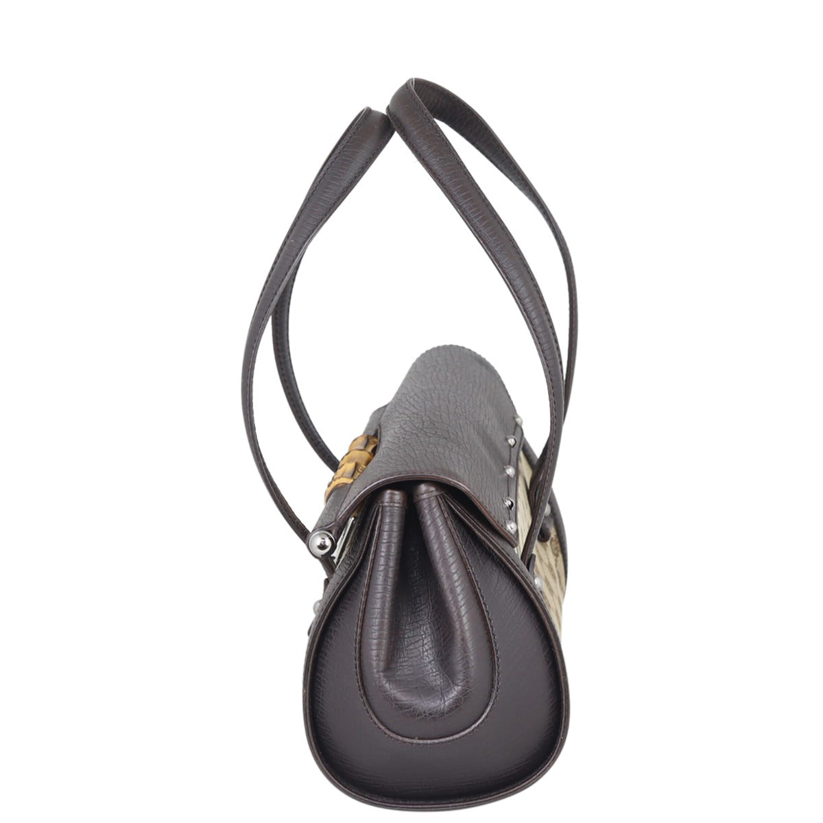 Gucci GG Canvas Bamboo Bullet Bag Side
