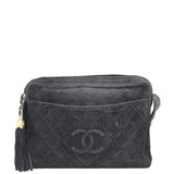 Chanel Suede CC Camera Bag Front
