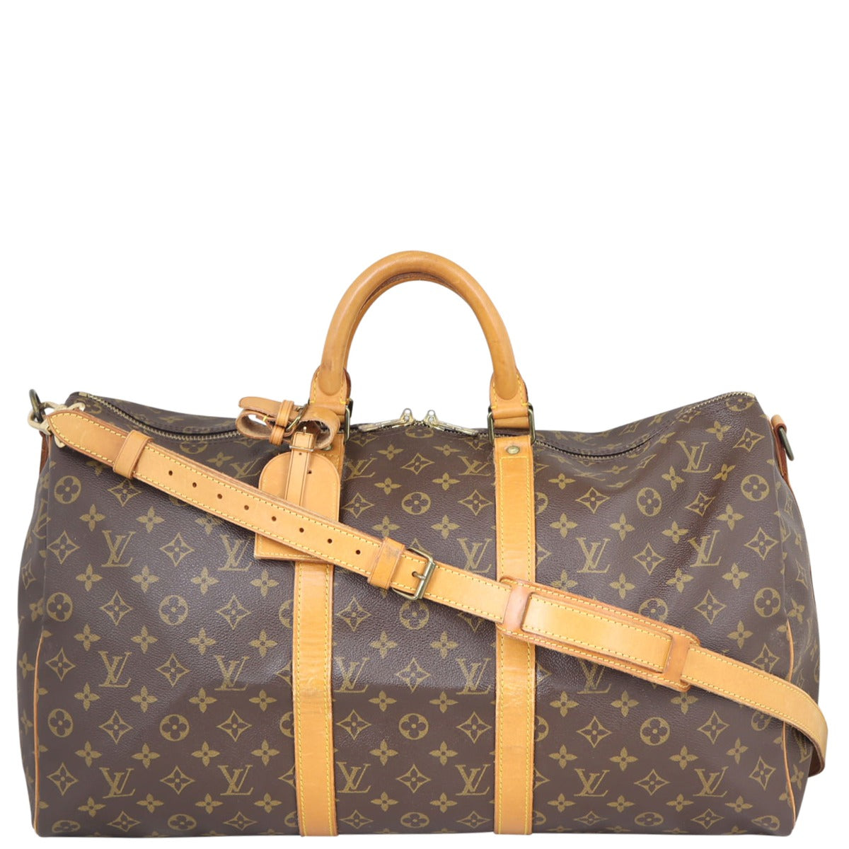 Louis Vuitton Keepall 50 Bandouliere Monogram Front
