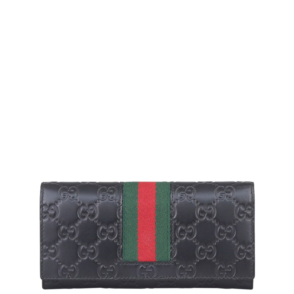 Gucci Signature Guccissima Web Wallet Front
