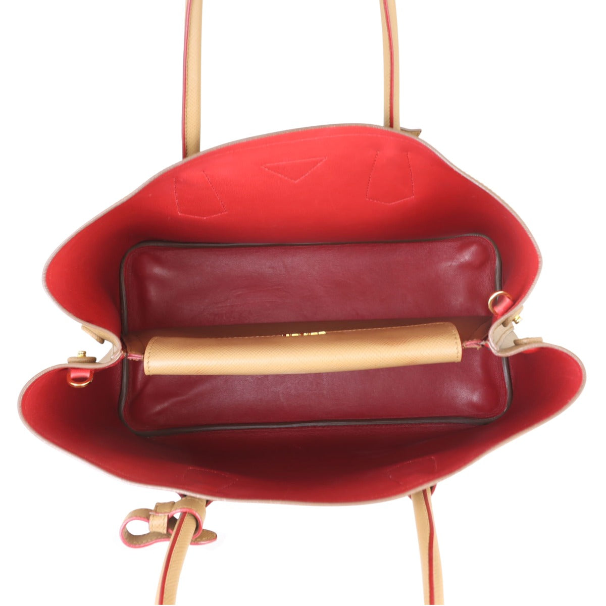 Prada Saffiano Cuir Double Bag Large Whole interior
