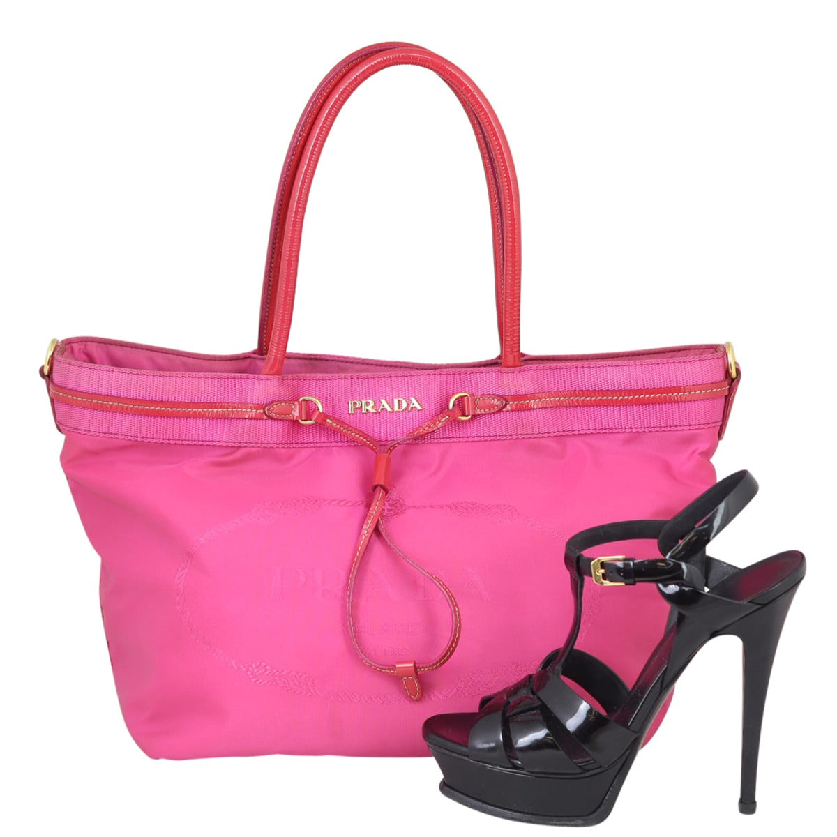 Prada Tessuto Jacquard Tote Shoe
