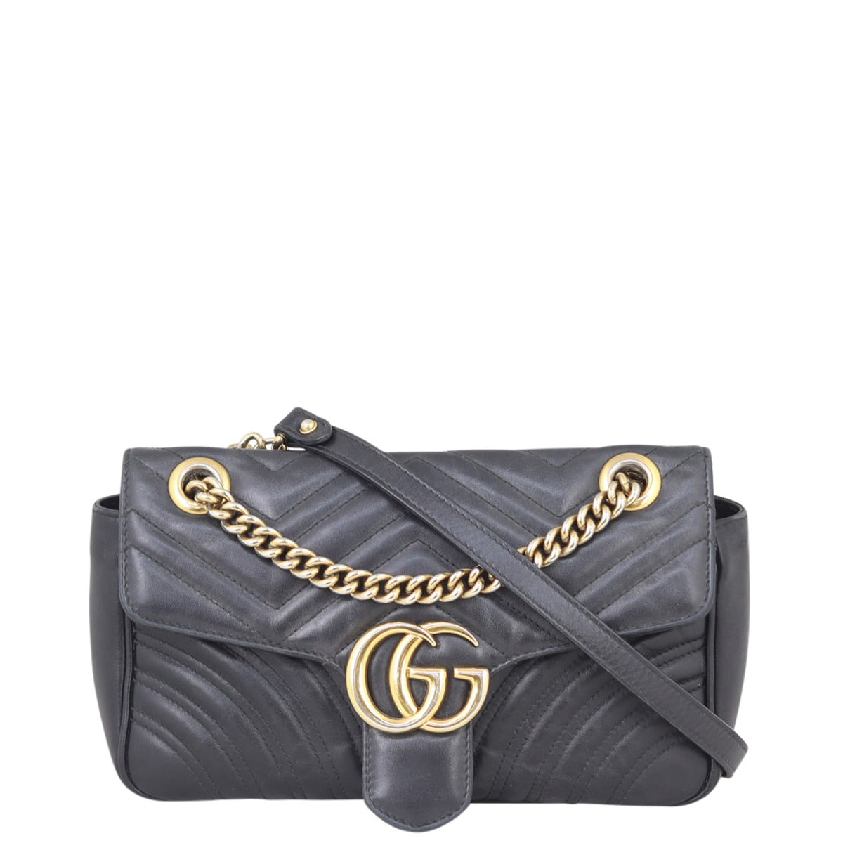 Gucci GG Marmont Matelasse Small Shoulder Bag Front
