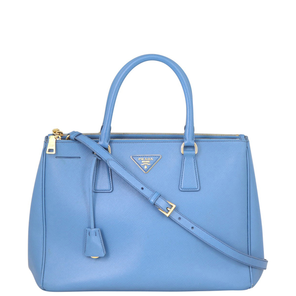 Prada Saffiano Lux Galleria Double Zip Tote Medium Front
