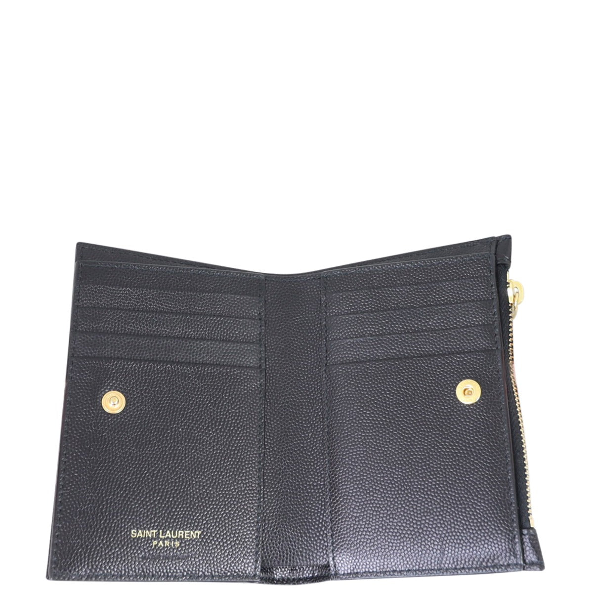Saint Laurent Monogram Zipped Two-Part Wallet Whole interior
