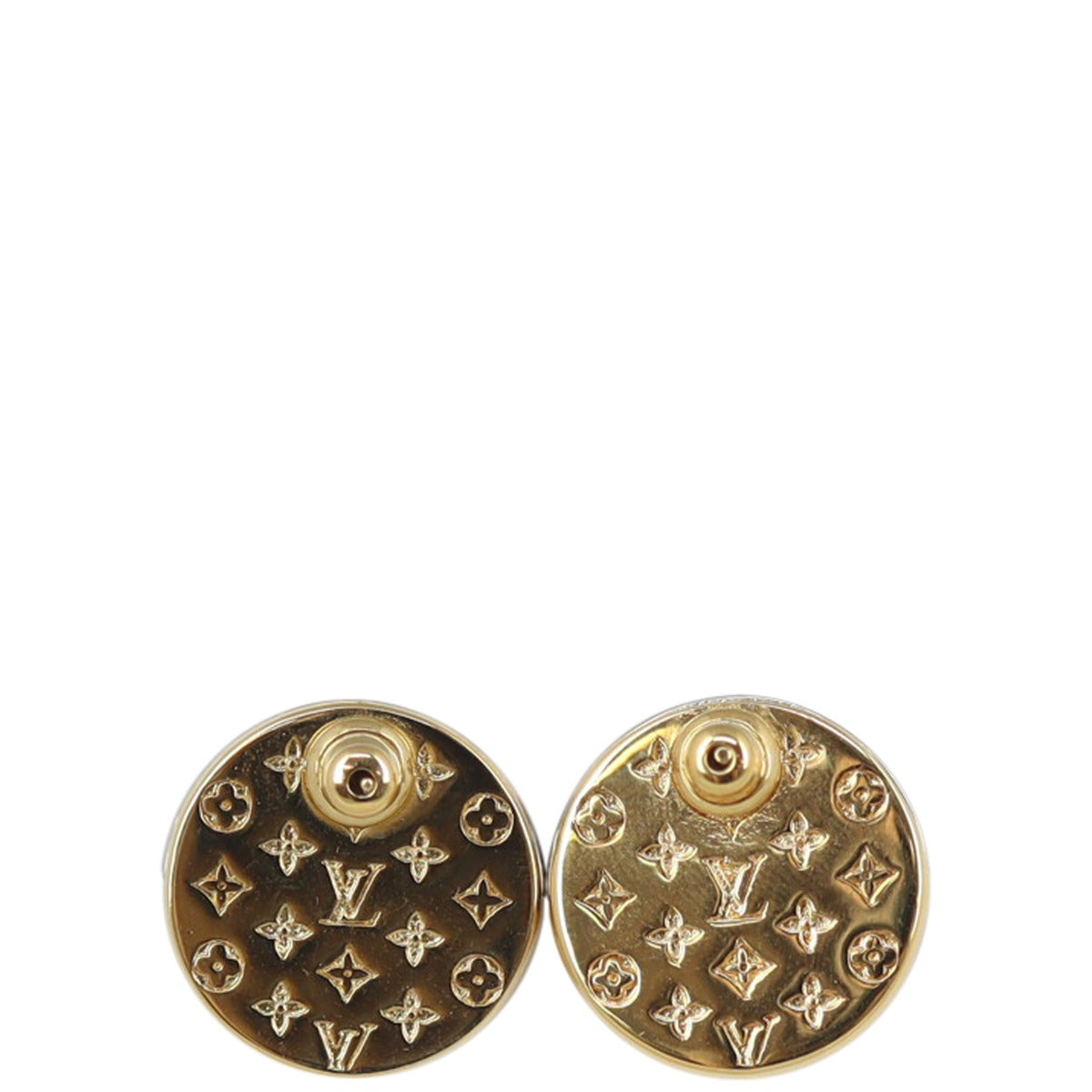 Louis Vuitton L to V Earrings Back
